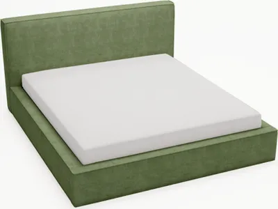 Produktbild von GRAINGOLD Polsterbett 180x200 Monaco - Doppelbett mit Bettkasten, Samtstoff & Lattenrost - Schöne Schlafzimmerbett - Grün (Komodo 7376)