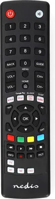 Obrázek produktu pro Nedis Univerzální dálkový ovladač - Předprogramovaný - 1 zařízení - Tlačítko Amazon Prime / Disney + / Tlačítko Google Play / Tlačítko Netflix / Tlačítko Youtube - Infračervený - Černý