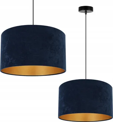 Produktbild von Hängelampe Deckenleuchter Goldener Samt Lampenschirm