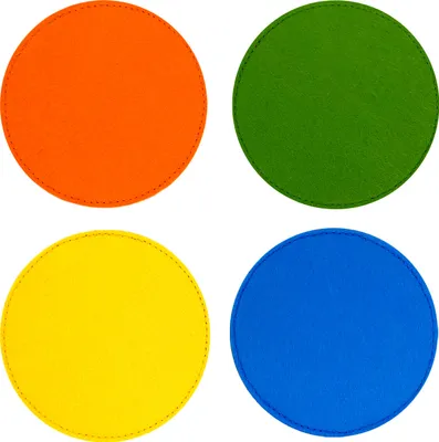 Produktbild von Oblique Unique 4 Filz Untersetzer Ø 10cm Getränke Glasuntersetzer rund Getränke Untersetzer - bunt