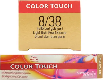 Produktbild von Wella Color Touch Rich Naturals, Blond, 8/38, Frauen, 60 ml, Alle Haare, Farbspeichernd, Glanz