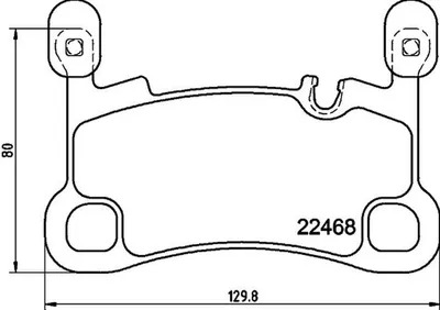 Produktbild von HELLA Bremsbeläge Satz Hinten Bremsklötze für PORSCHE Cayenne Coupe (9YB) 8DB 355 039-111