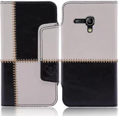 Produktbild von Samsung Galaxy S3 Mini (i8190) numia Bookstyle Nahtmuster Schwarz-Weiss