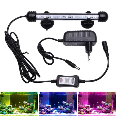 Produktbild von 18cm Bluetooth LED Aquarium Lampe APP Control Dimmbar RGB Unterwasser Aquarien Beleuchtung