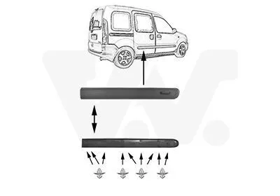Produktbild von VAN WEZEL Zierleiste für die Tür Vorne Rechts Leiste für RENAULT KANGOO (KC0/1) 4311424