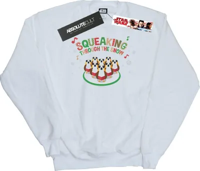 Produktbild von Star Wars - "The Last Jedi Squeaking Rolling Through The Snow" Sweatshirt für Herren BI46305 (M) (Weiß)