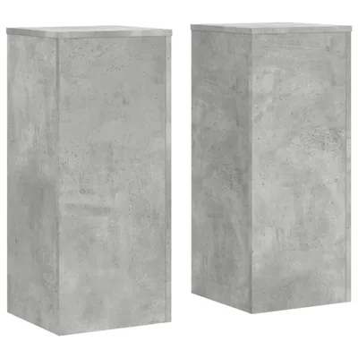 Produktbild von vidaXL Pflanzenständer 2 Stk. Betongrau 30x30x70 cm Holzwerkstoff