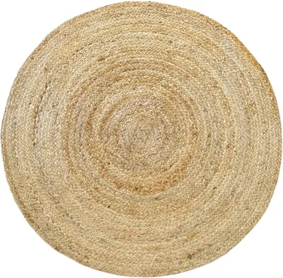 Obrázok produktu pre Jutový koberec okrúhly 100x100 cm, ručne tkaný, pre obývaciu izbu