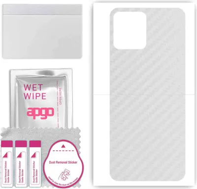 Produktbild von apgo Rückseite Schutzfolie, Skin, kompatibel mit T-Mobile T Phone 5G, Hinten Displayschutzfolie aus Vinylfolie, kratzfest, einfache Montage - Transparenter Kohlenstoff