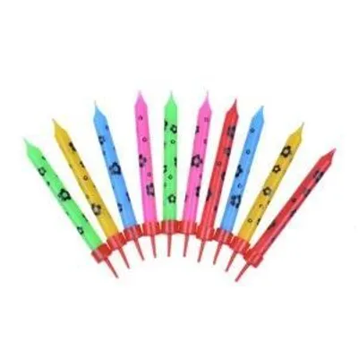Obrázok produktu pre Narodeninové sviečky - kvety - 10ks - 11,5 cm