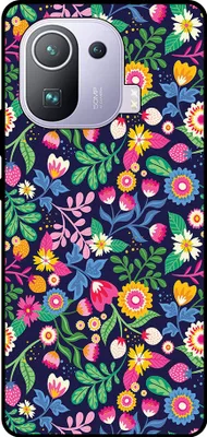 Produktbild von Smartphonica Handytasche Passend für Xiaomi Mi 11 Pro mit Blumendruck - TPU zurück Abdeckung Fall Blumendesign