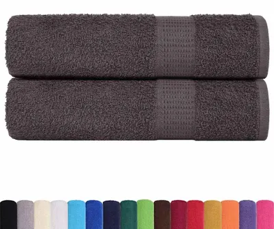 Immagine prodotto di vidaXL Asciugamani da bagno FROGN, 2 pezzi, antracite, 100x150 cm, 360 g/m²