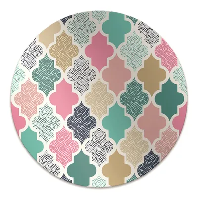 Produktbild von Rundmatte - Stuhlunterlage Bürostuhlunterlage - Rund Ø 100 cm - Bodenmatte - Fußmatte - Buntes Muster