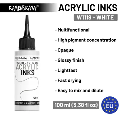 Imagen del producto de Pintura acrílica blanca, 100 ml, para artistas y aficionados