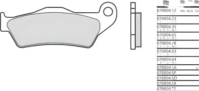 Produktbild von Brembo Bremsbelag Brembo Sa 07Bb04Sa Sinter