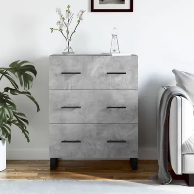 Obrázek produktu pro vidaXL Příborník betonový šedý 69,5x34x90 cm odvozený výrobek ze dřeva