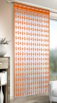 Produktbild von Fensterstore „Jano“ mit Stangendurchzug Farbe orange/ Größe (HxB) 220x90cm