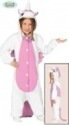 A child wearing a unicorn costume.