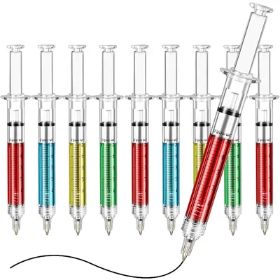 Productafbeelding van Injectiespuit pen - 10 stuks in verschillende kleuren