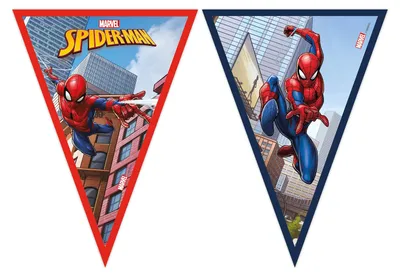Produktbild von Banner Girlande Flaggen Spiderman Geburtstagsparty