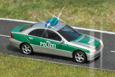 Immagine prodotto di Busch H0 5630 Mercedes Classe C della polizia con luci - NUOVO
