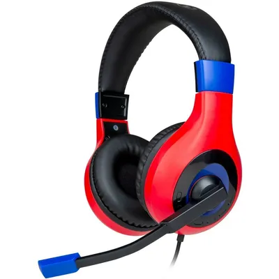 Obrázek produktu pro Switch Headset Gaming V1 dark red/blue - Bigben Interactive - (Nintendo Switch Hardware / Kopfhörer / Headset)