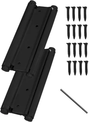 Obrázek produktu pro Pant pro dveře, dvojitý mechanismus - nerezová ocel - vhodné pro tloušťku dveří 32-44 mm - antikorozní úprava - sada 1 kus - černá barva - pro dveře