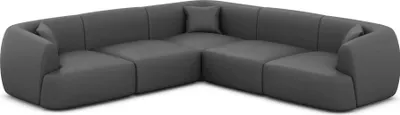 Produktbild von Kunstleder Ecksofa Elvira Dunkelgrau
