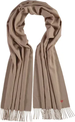 Fraas einfarbiger Fransenschal in beige