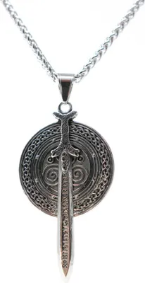 Produktbild von Lederkette Edelstahl 316 RUNENSCHWERT 50 cm Edelstahlkette