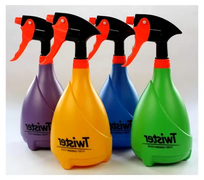 Produktbild von Sprühflasche im 4er Set GARTEN in blau, gelb, grün und gelb, 1L mit Leerkanister 5 Liter