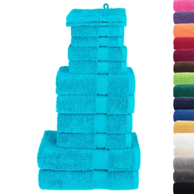 Immagine prodotto di Set ASciugamani SOLUND 12 pz Turchesi 600 gsm