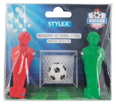 Produktbild von Radiergummi-Set "Fußball" / 3-teilig