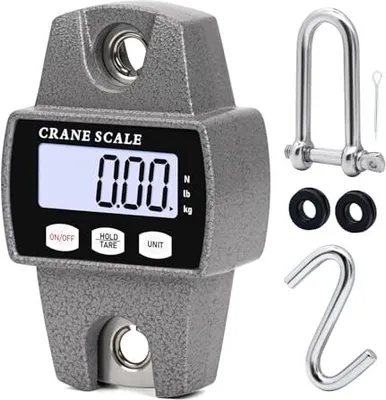 Produktbild von M.Z.a Mini Digital Crane Scale 300 kg elektronischer Haken Gepäckfarm Jagd Fischerei im Freien (schwarz)