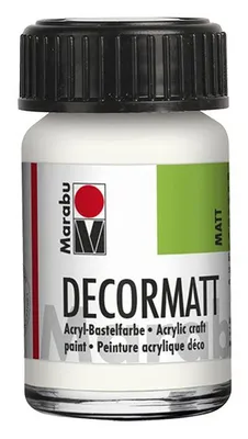 Obrázok produktu pre Marabu akrylová farba "Decormatt", biela, 15 ml, v nádobke