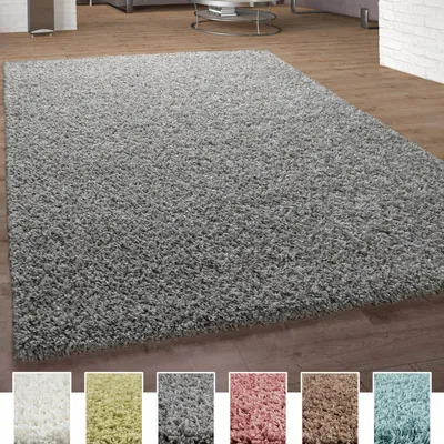 Produktbild von Shaggy Teppich Hochflor Langflor Teppiche Hochwertig Pastell Uni Versch. Farben Grösse 60x100 cm