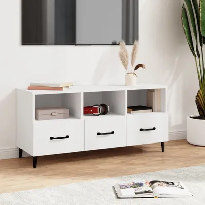 Produktbild von "2026 Promotion" TV-Schrank - TV-Lowboard - Weiß 102x35x50 cm Holzwerkstoff - TV-Regal CC27622