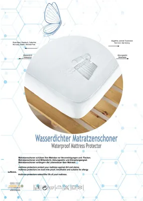 Produktbild von Wasserdichter Matratzenschutz Rundumgummi Steghöhe bis zu 30 cm. 160 x 200 cm