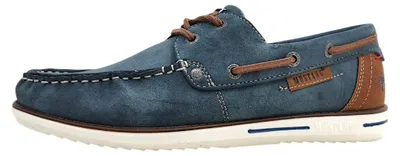Image de Mustang - Chaussures pour hommes - Chaussures de loisirs - Mocassins - Bleu - Style décontracté