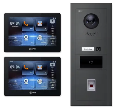 Produktbild von Goliath Premium 2-Draht GL-HB141A.2 Video-Türsprechanlage, 1 Familie, 2× 7 Zoll Schwarz, Anthrazit, Unterputz
