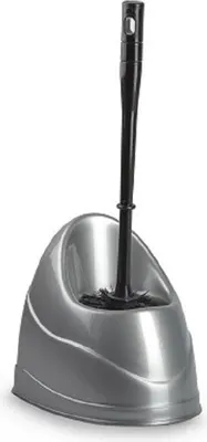 Produktbild von PlasticForte Toilettenburste - silbergrau schwarz - Kunststoff - 45 cm