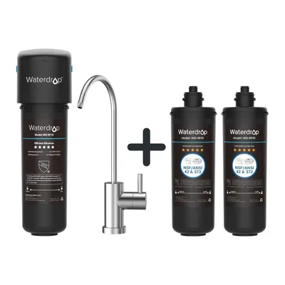 Obrázek produktu pro Filtrační systém Waterdrop 10UB pod dřezem s vyhrazeným kohoutkem, NSF/ANSI 42 , s 2 náhradními vodními filtry RF10