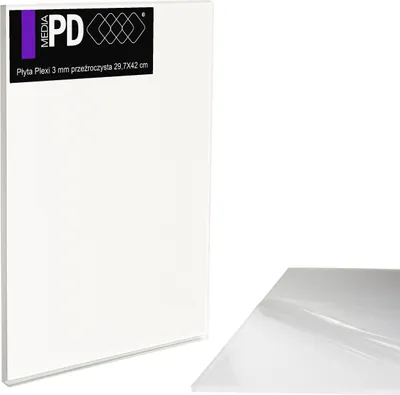 Produktbild von Acrylglas Platte Transparent 29,7 x 42 cm – 3 mm Stark – PMMA Kunststoffglas Klar – Ersatzglas für Bilderrahmen & Modellbau – UV-Beständig