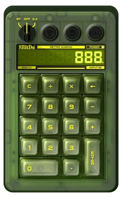 Produktbild von 8BitDo Retro 18 Mechanical Numpad, Supports Calculator Mode, Bluetooth/2.4G/USB-C Numpad for Windows and Android - Xbox Edition