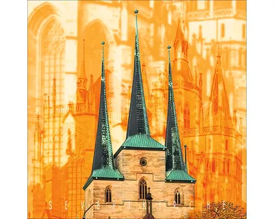 Produktbild von Glasbild Erfurt Severikirche 20x20 cm