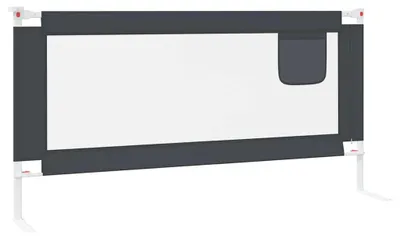 Immagine prodotto di vidaXL Protezione letto per bambini grigio scuro 180x25 cm tessuto