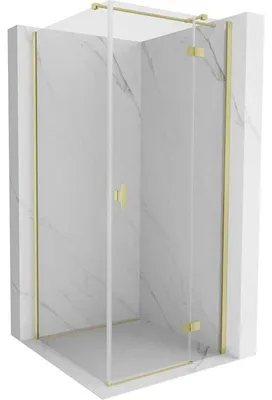 Obrázek produktu pro Mexen Mist-H T sprchový kout otočné dveře pravé 120 x 120 cm, transparentní, zlatý kartáčovaný - 8A5T-120-120-55-00-P