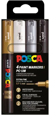 Immagine prodotto di Posca 186744 POSCA Marker UNI PC-1MC 4er Set SWSG