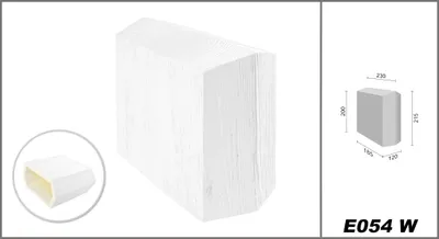 Produktbild von DECO WOOD Kopplungsstück modern aus Polyurethane, Verzierung Modern, PolyurethanBalkendeko Holzoptik (weiß - 23x12cm) Innendeko Zierelement Decke