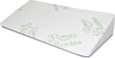 Zdjęcie produktu dla Podgłówek klinowy, poduszka, klin z pianki, Memory Bamboo, z poszewką na zamek